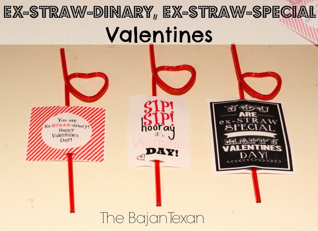 valentines with straws