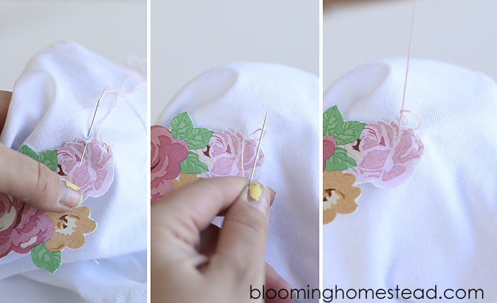 DIY Floral Appliqué Shirt tutorial