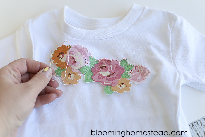 DIY Floral Appliqué Shirt tutorial