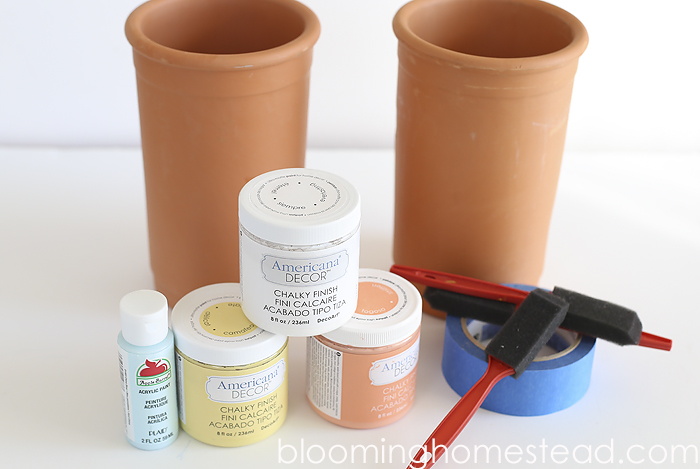 DIY Striped Pot tutorial, transform those terra cotta pots into something beautiful!