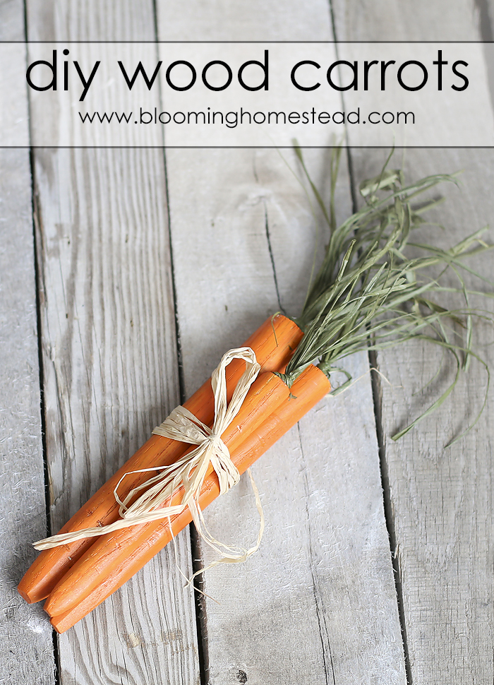 DIY Wood Carrots Tutorial-easy diy project