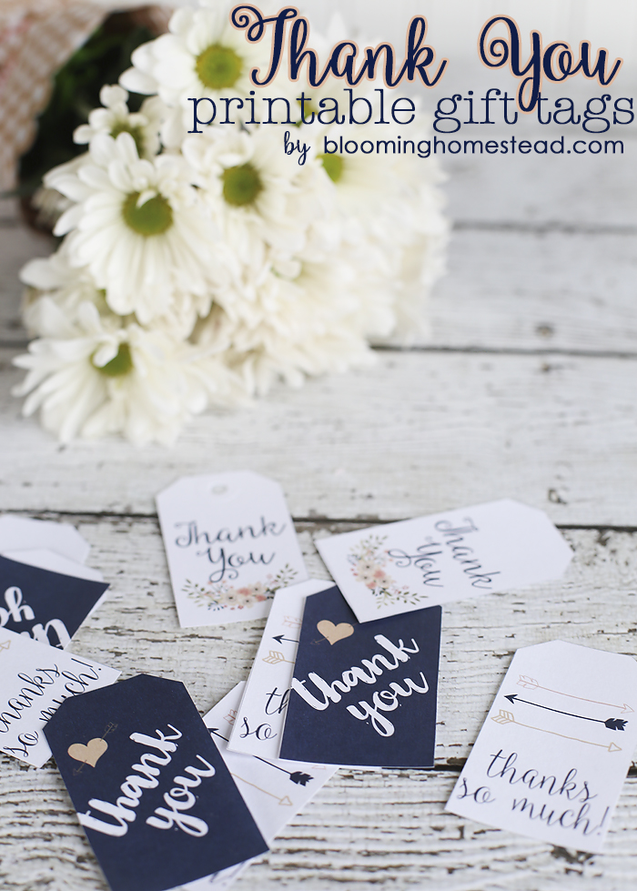Printable Thank You Gift Tags | Blooming Homestead - Blooming Homestead