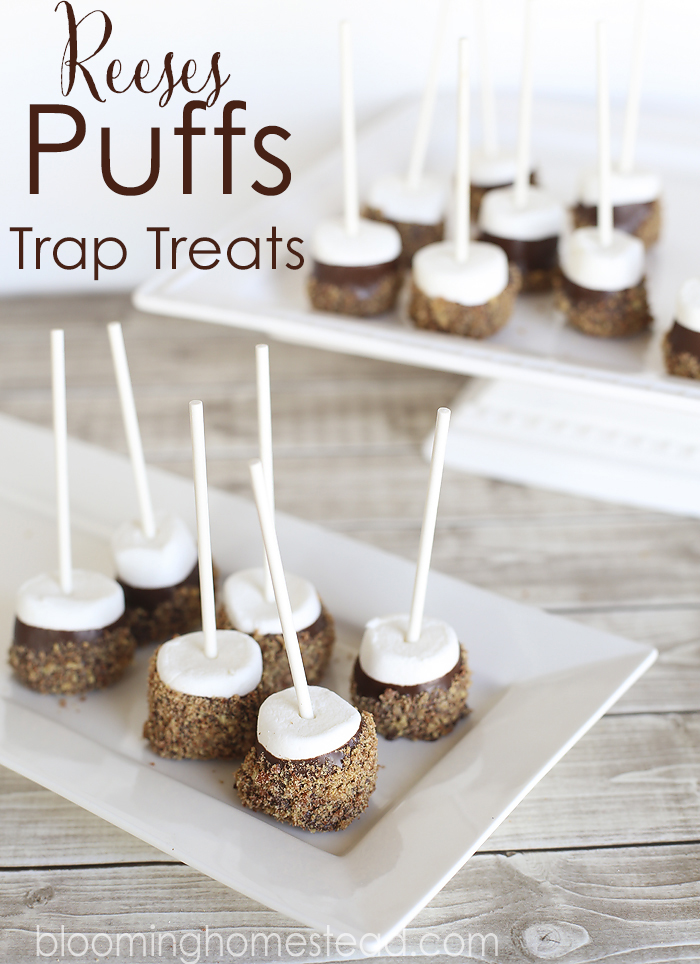 Reeses Puffs Trap Treats by Blooming Homestead