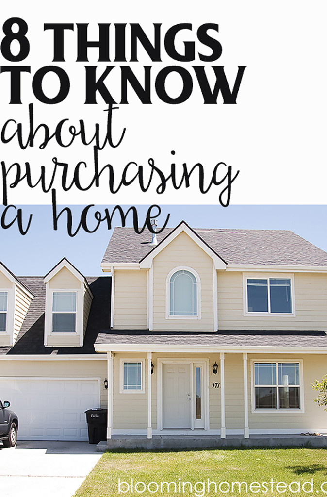 8 things to know about buying a home- great tips especially for first time home buyers.