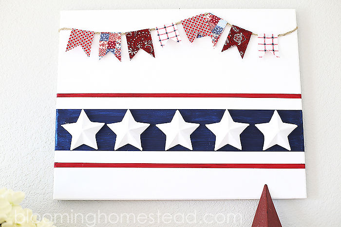 Patriotic wall art, perfect for 4th of July or any Americana decor.