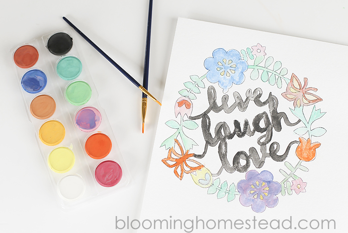 DIY Watercolor Pattern using Sketch Pens by Blooming Homestead1