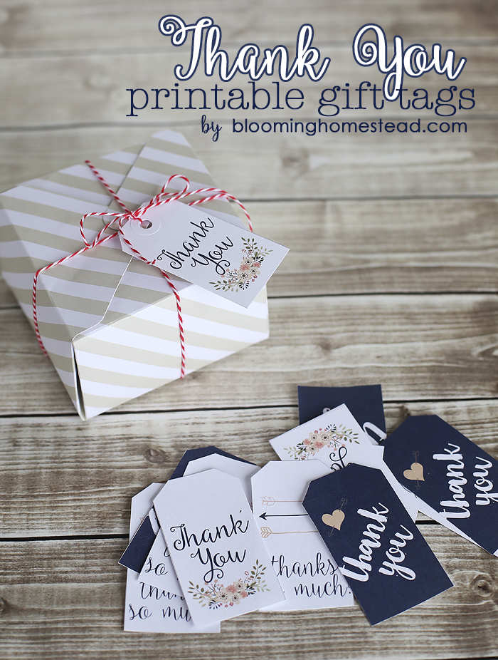 Beautiful printable thank you tags, perfect for any occasion.