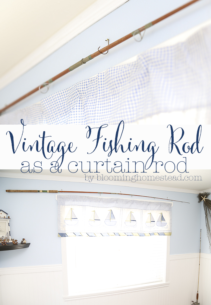 This adorable Nautical Nursery is so sweet. Ships and vintage fishing poles add such a fun addition.