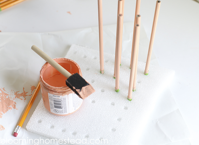 Easy diy chalk paint pencils, with a full tutorial showing how you can transform ordinary pencils into custom beautiful colors.