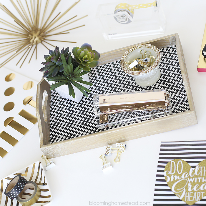 DIY Houndstooth Tray