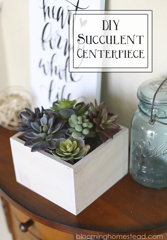 Easy diy succulent centerpiece you can create in under 20 minutes.