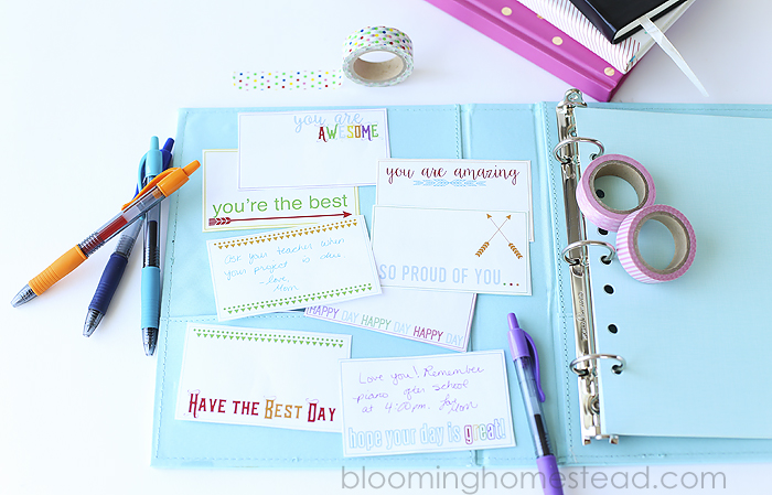 Free printable lunch box notes, so cute!