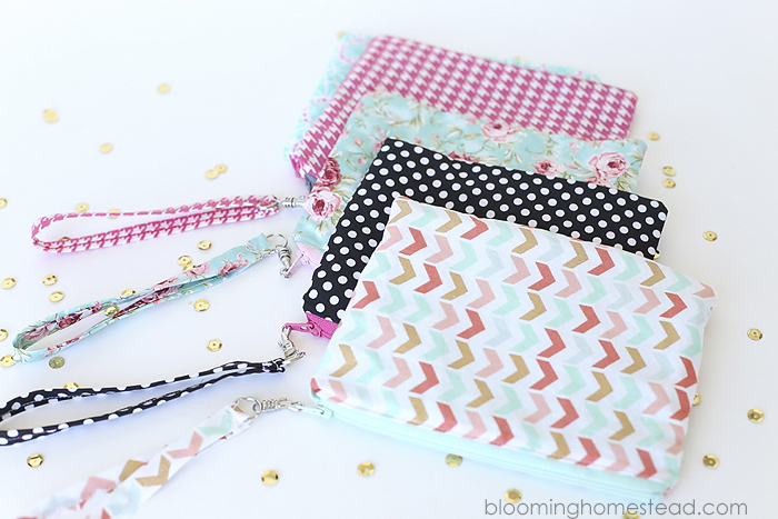 Easy to sew wristlets that work perfect for zippered pouches, backpacks, and more!