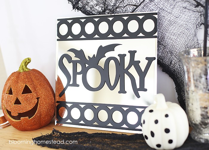This spooky mirror is so easy to make and you can follow along with full tutorial.