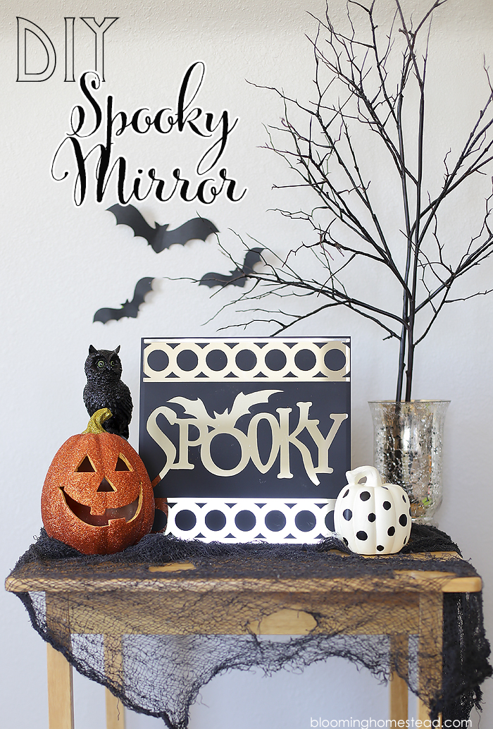 This spooky mirror is so easy to make and you can follow along with full tutorial.