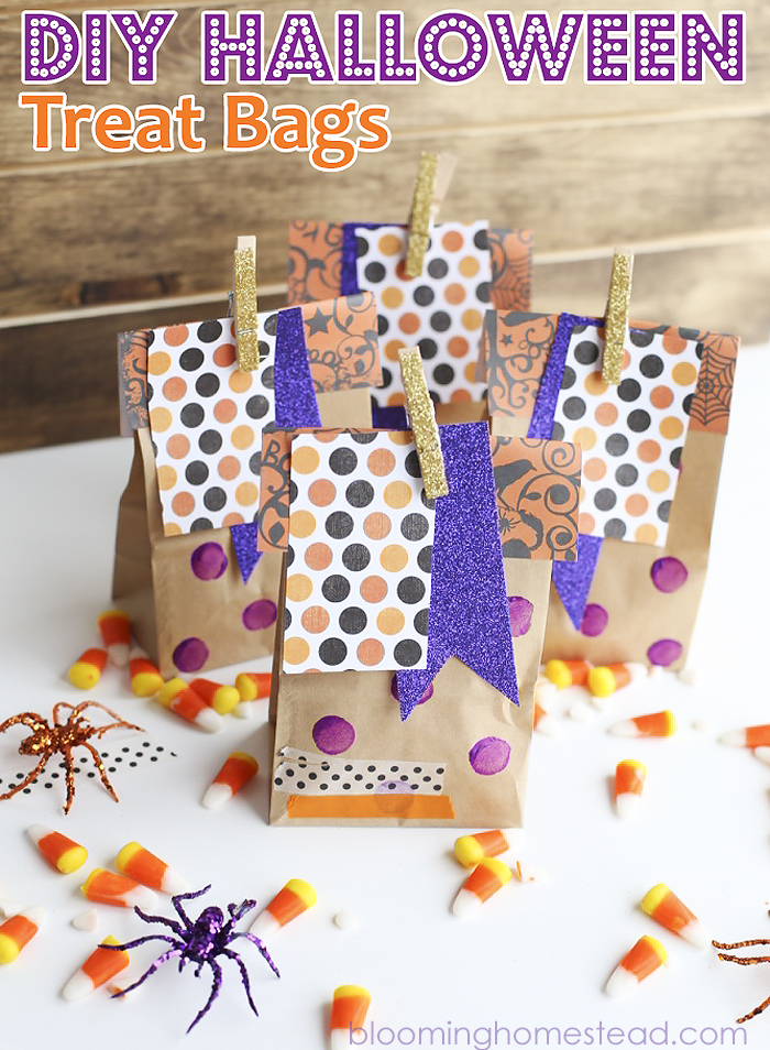 These diy treat bags are so cute and you can assemble them in minutes! Such a cute idea.