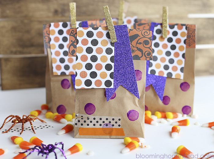 These diy treat bags are so cute and you can assemble them in minutes! Such a cute idea.