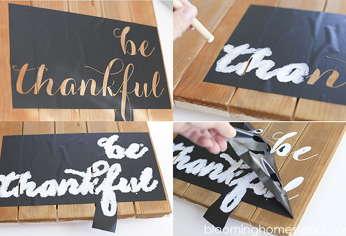 Super easy and pretty be thankful sign tutorial