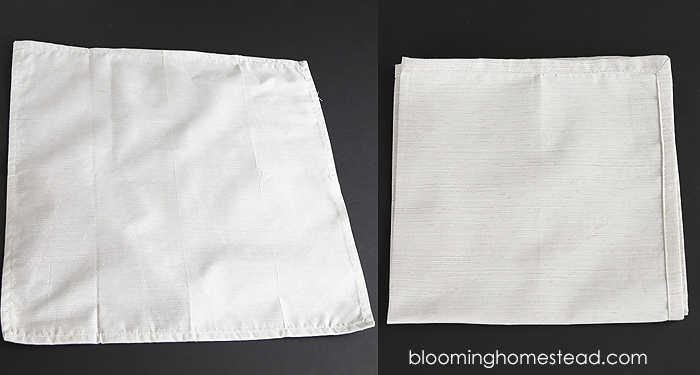 The simple and elegant way to fold cloth napkins couldn't be easier! Step by step tutorial to fold napkins easily for any event.
