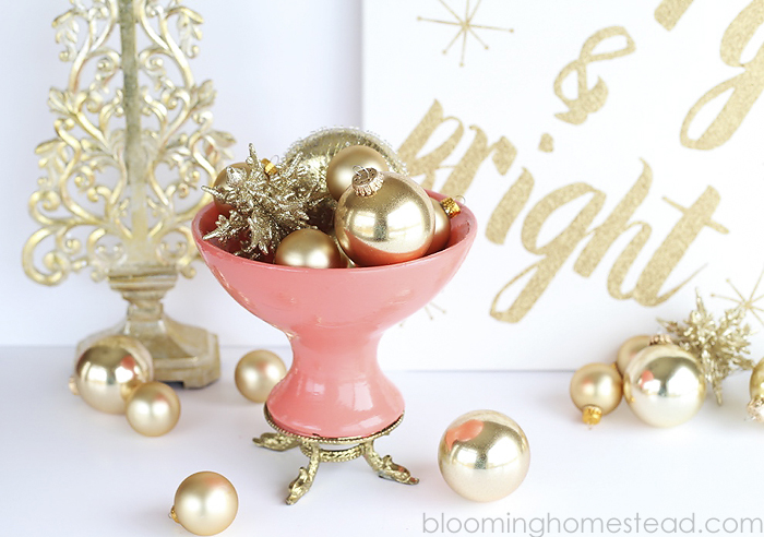 Thrift Store Pedestal Bowl Makeover