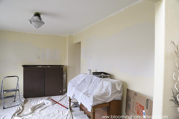 Before and after dining room makeover