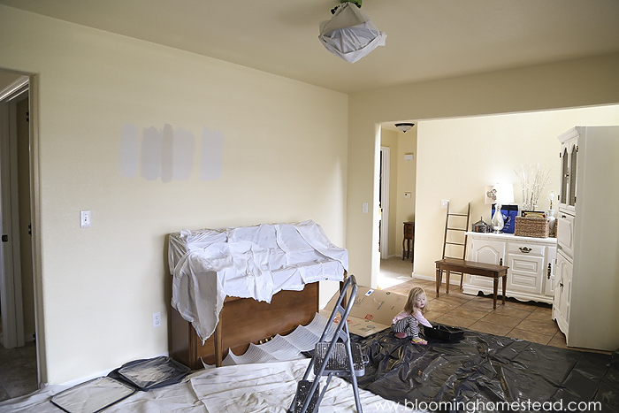 Before and after dining room makeover