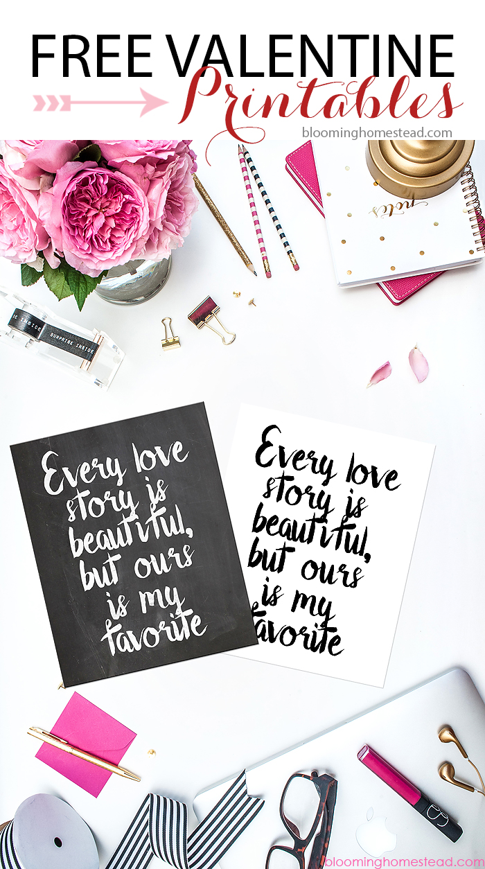 Free Love printables in two styles available for free download plus tons of other freebies!