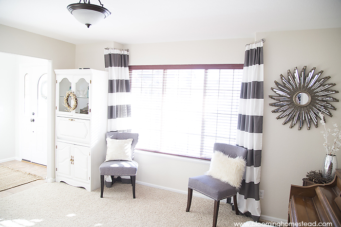 Before and after dining room makeover