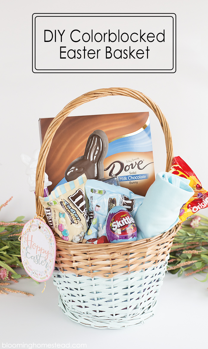 Easy diy colorblock Easter basket tuturial