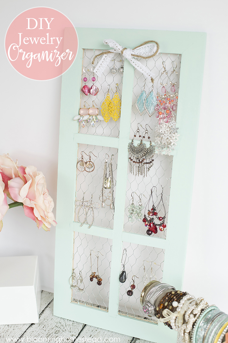 DIY Jewelry Organizer by Blooming Homestead