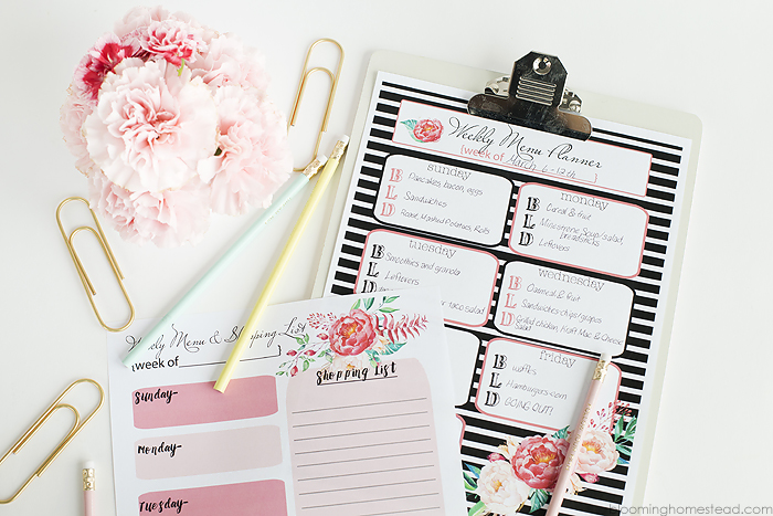 Free Printable Meal Planner