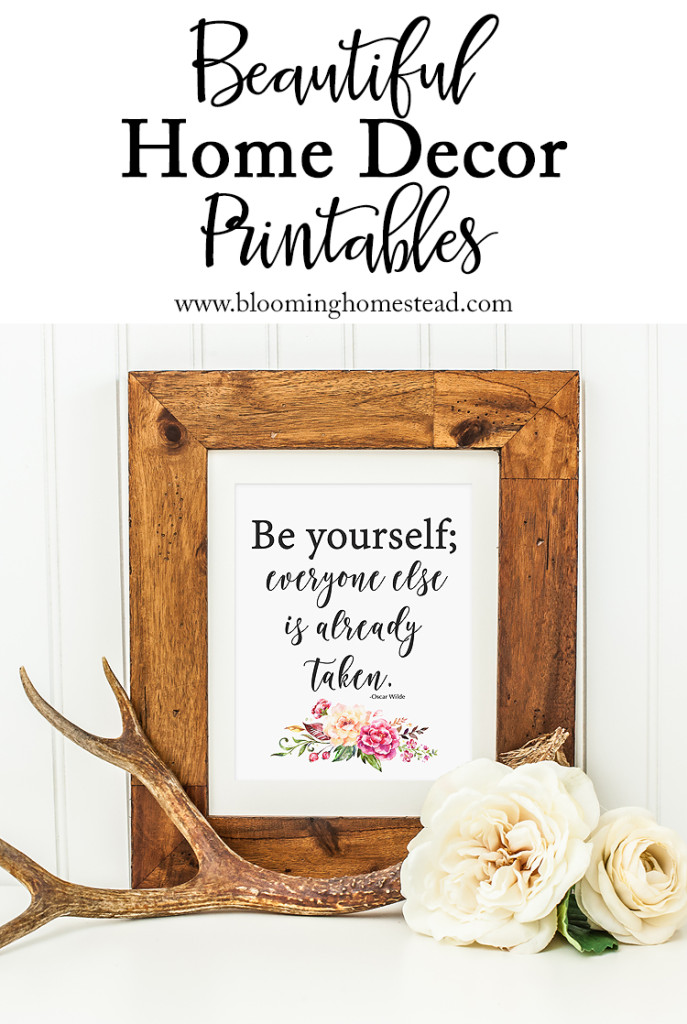 Check out this beautiful home decor printable for download.