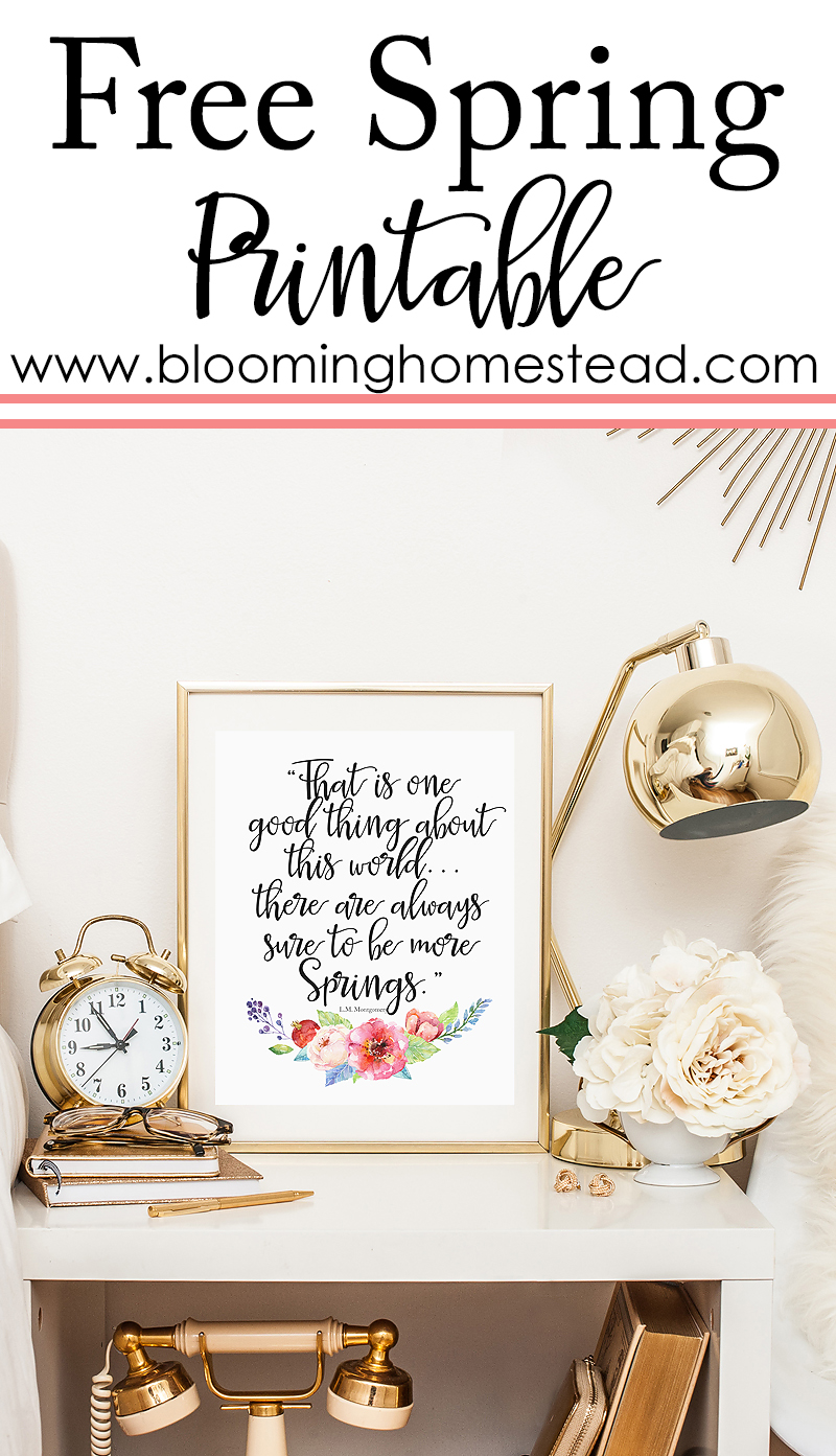 Lovely Spring Printable by Blooming Homestead