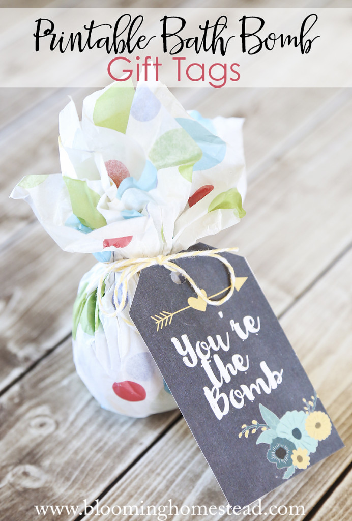 Printable Bath Bomb Gift Tags-perfect for teacher appreciation or mother's day gifts
