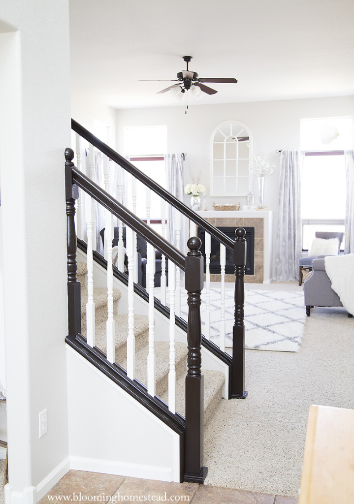 You won't believe this gorgeous stair railing makeover! And you can do it too!