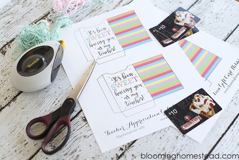 teacher apprecition printable supplies