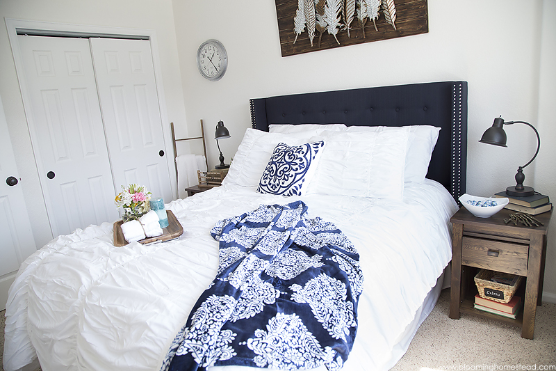 Modern Farmhouse Bedroom Makeover by Blooming Homestead