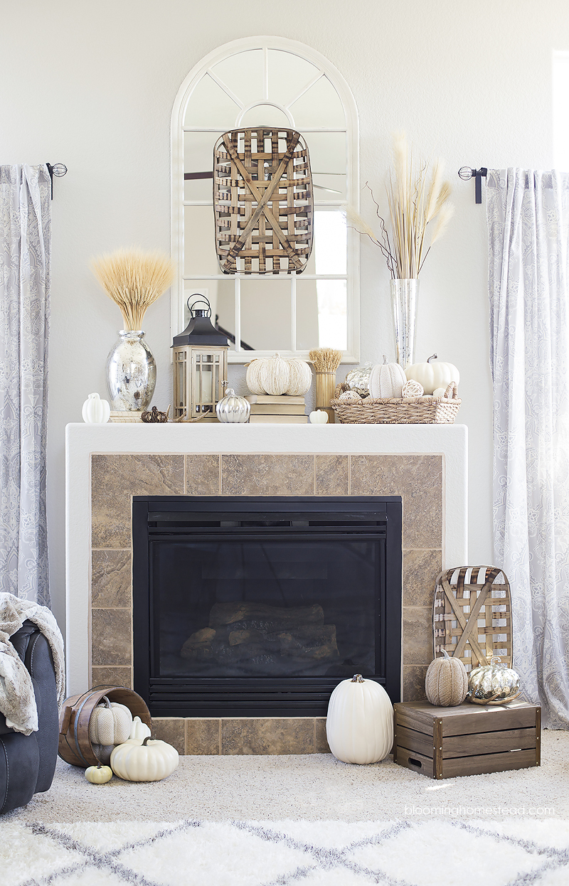 fall-mantle-decorating-at-blooming-homestead