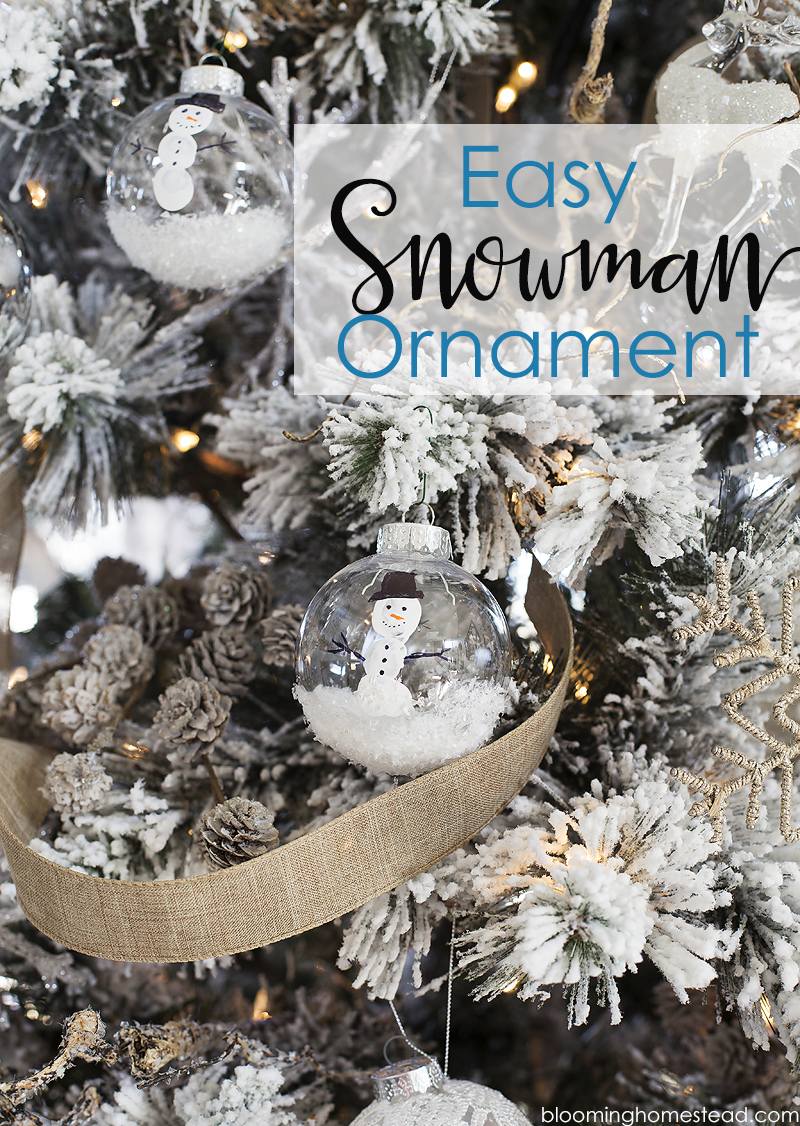 Adorable DIY Snowman Ornament kids craft-perfect gift idea for grandparents!