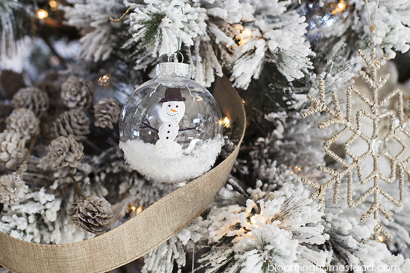 Adorable DIY Snowman Ornament kids craft-perfect gift idea for grandparents!