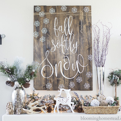 Rustic Holiday Ornament Display