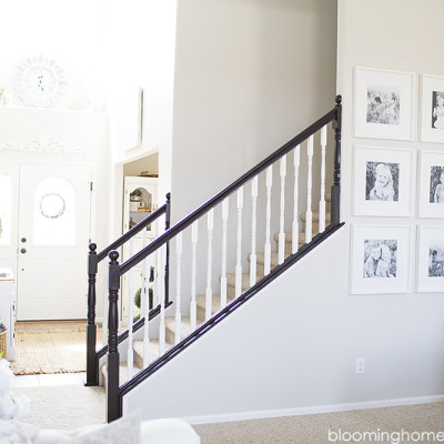 Stair Railing Makeover-One Year Later