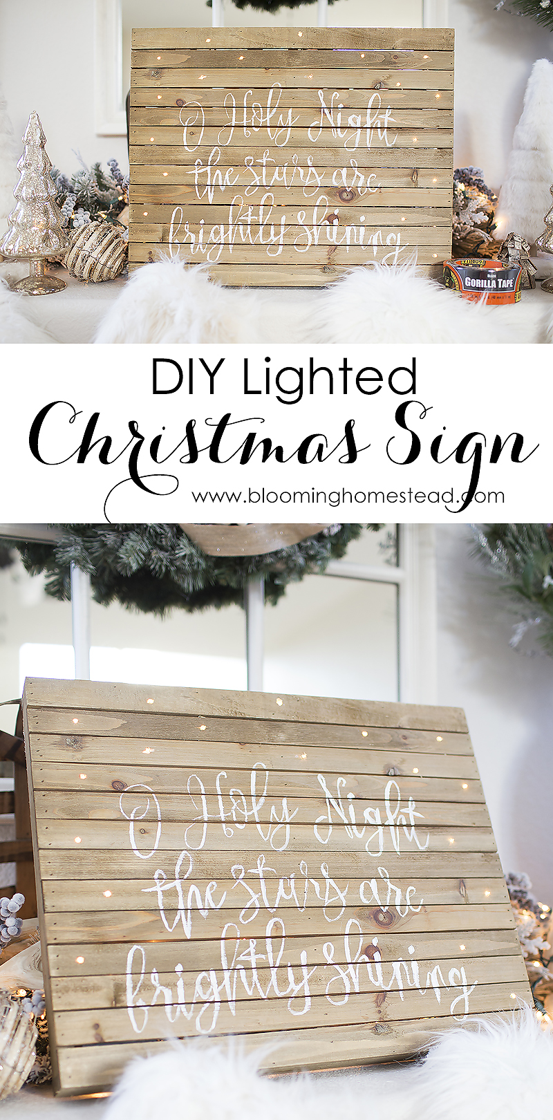 This diy lighted Christmas Sign is easy to make and looks great. Create your own by following this tutorial.