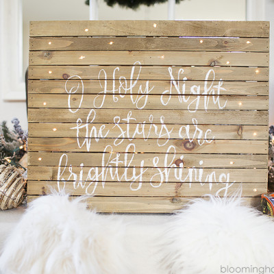 DIY Lighted Christmas Sign