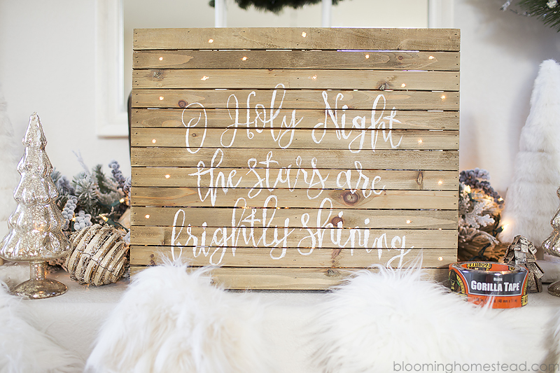 O Holy Night Christmas Sign by Blooming Homestead