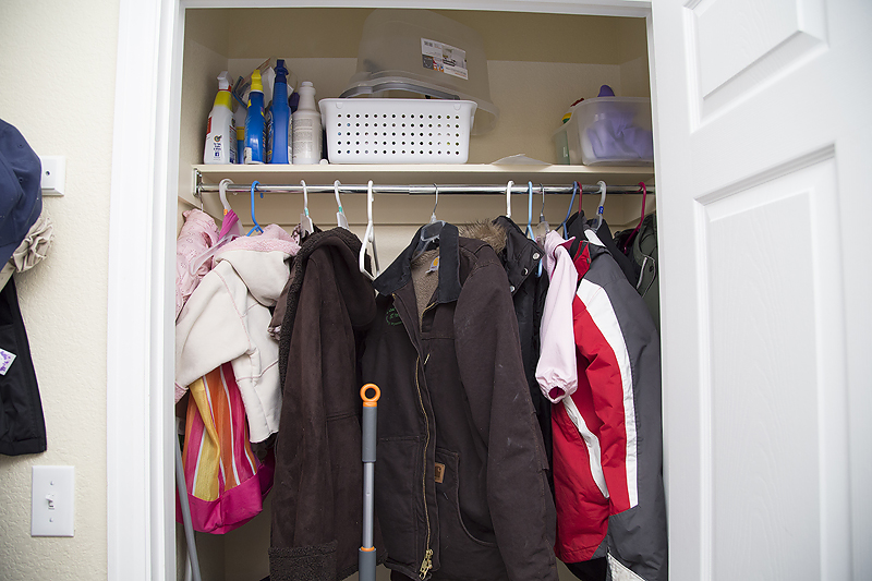 Easy coat closet makeover