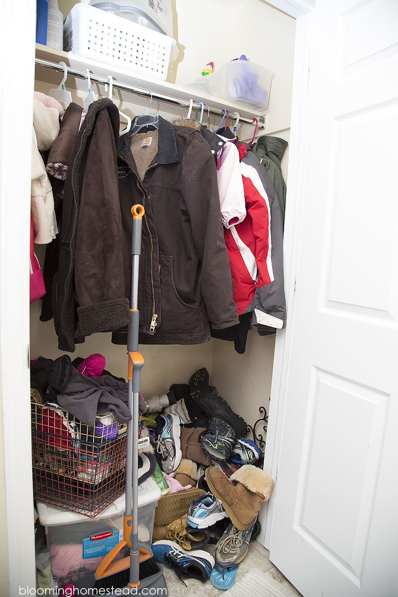 How to manage coat closet clutter