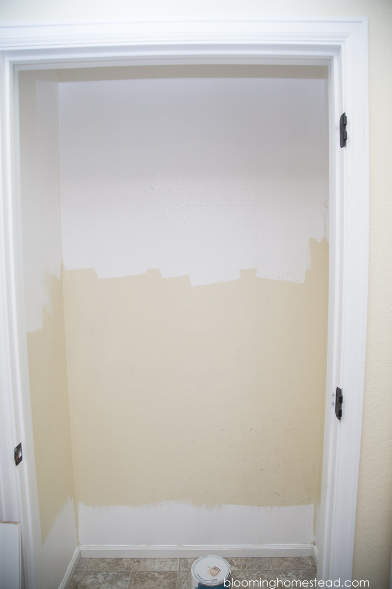 Remove existing closet shelf and rod