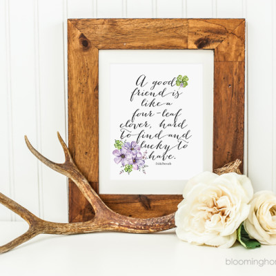 Free printable St. Patrick's Day Home Decor Print