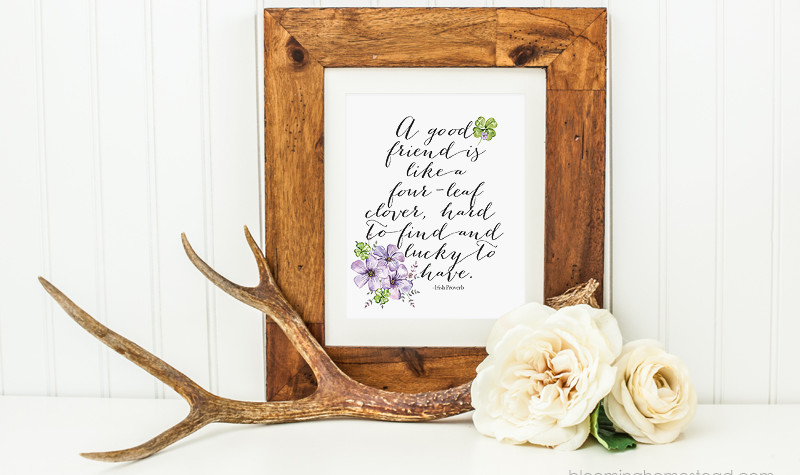 Free printable St. Patrick's Day Home Decor Print